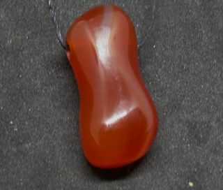 CARNELIAN PEANUT PENDANT